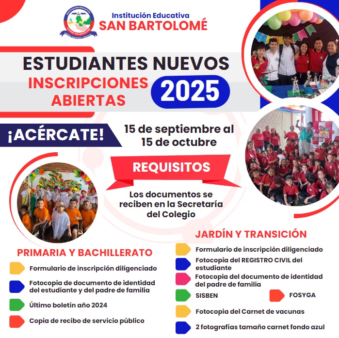 INSCRIPCIONES ABIERTAS